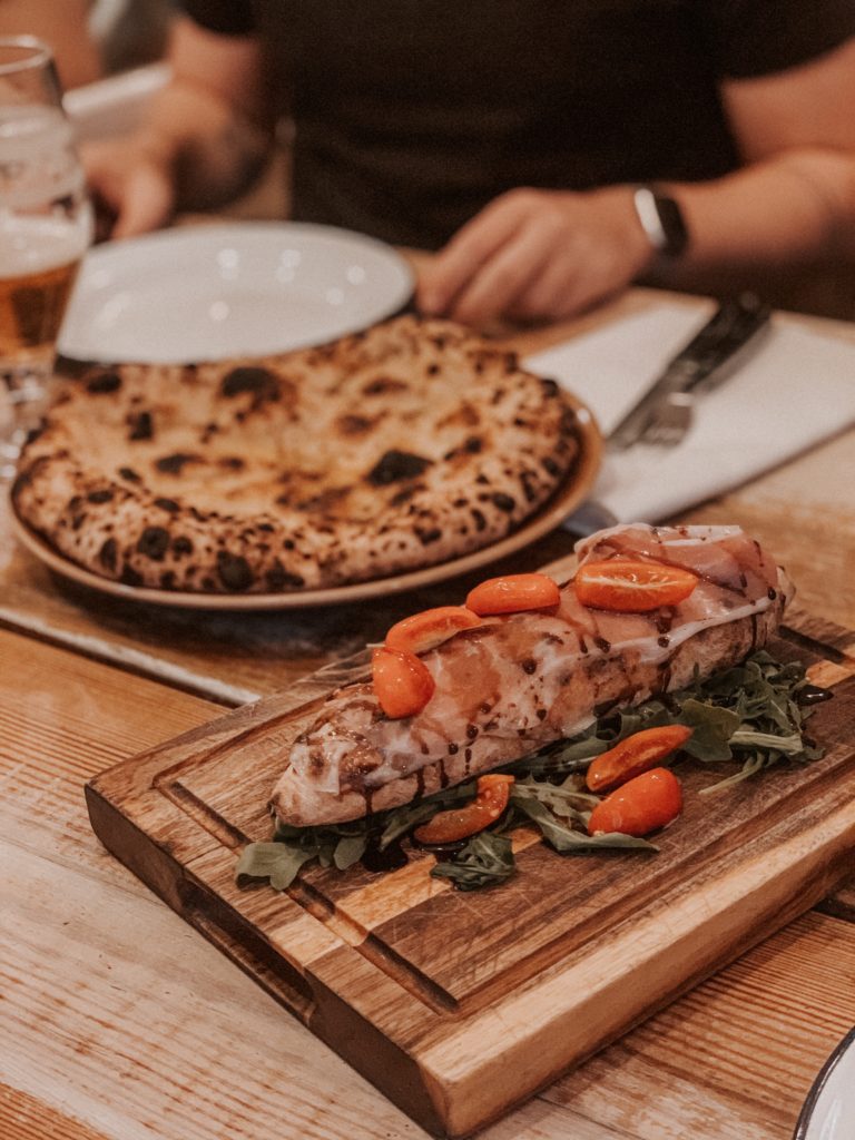 Focaccia Tartufata and Tronchetto Parma & Bufala 