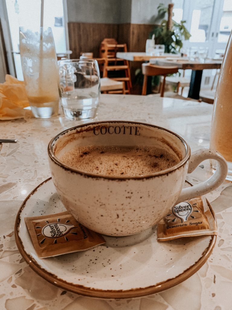 Oat cappuccino close-up